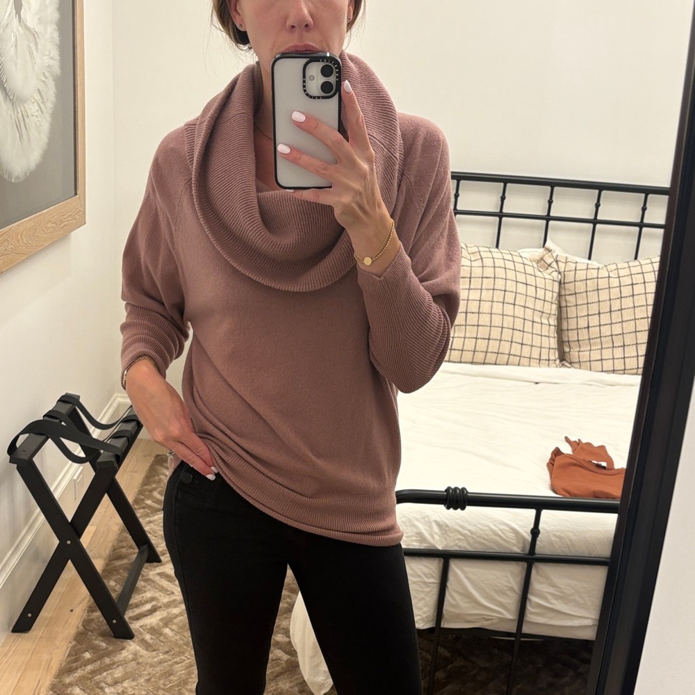 7 For All Mankind Mauve Cowl Neck Sweater